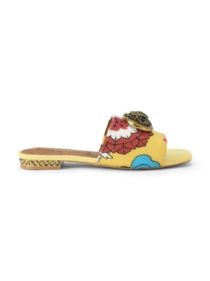 Kurt Geiger London klapki damskie Chelsea Flat Sandal żółty