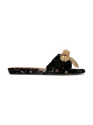 Kurt Geiger London klapki Kensington Bow Flat Sdl damskie kolor czarny 655735689