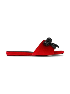 Kurt Geiger London klapki Kensington Bow Flat Sdl damskie kolor czerwony 655750789