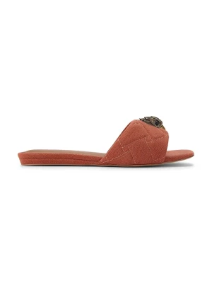 Kurt Geiger London klapki na płaskim obcasie damskie Kensington Flat Sandal Rust brązowy