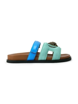 Zdjęcie produktu Kurt Geiger London klapki na płaskim obcasie damskie skórzane Eagle Cut Out Sandal
