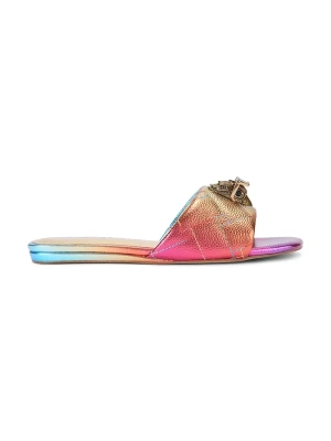 Kurt Geiger London klapki na płaskim obcasie damskie skórzane Kensington Flat Sandal