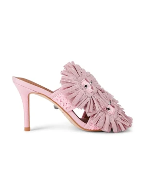Kurt Geiger London klapki na szpilce damskie Raffia Buckle Sandal