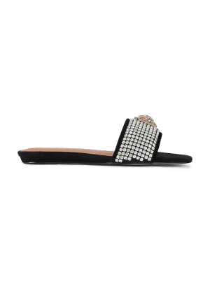 Kurt Geiger London klapki skórzane Kensington C Flat Sandal srebrny