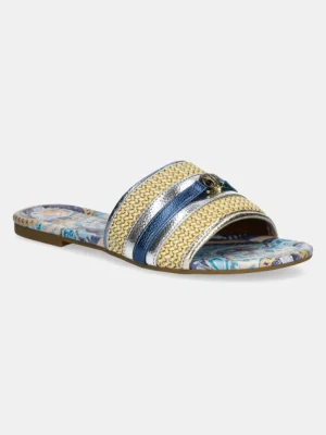 Kurt Geiger London klapki Southbank Flat Sandal damskie kolor złoty 2025249689