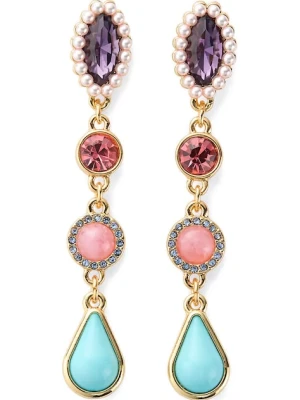 Kurt Geiger London kolczyki damskie metalowe z cyrkonią