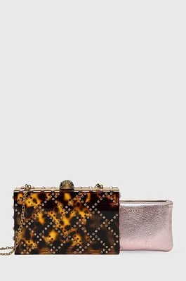 Kurt Geiger London kopertówka QUILT BOX CLUTCH kolor brązowy 2032635999