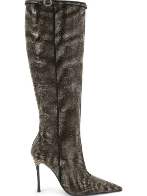 Kurt Geiger London kozaki Mayfair Point Knee Boot damskie kolor czarny na szpilce 4992705609