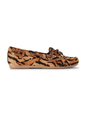Kurt Geiger London mokasyny damskie zamszowe Eagle Moccasin Camel brązowy