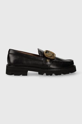 Kurt Geiger London mokasyny skórzane Mayfair Chunky damskie kolor czarny na platformie 573000109