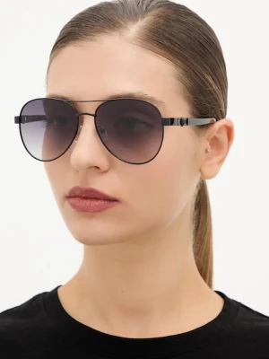 Kurt Geiger London okulary przeciwsłoneczne damskie kolor czarny 4739600999