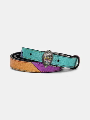 Kurt Geiger London pasek skórzany dwustronny damski kolor multicolor 9694069109