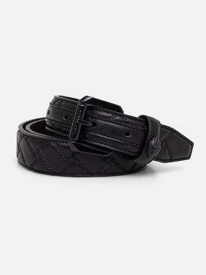 Kurt Geiger London pasek skórzany KENSINGTON damski kolor czarny 760209109
