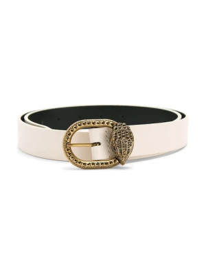 Kurt Geiger London pasek skórzany Mayfair damski kolor beżowy 5257841109