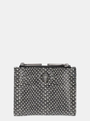 Kurt Geiger London portfel skórzany MINI PURSE KENSINGTON damski kolor czarny 4198701189