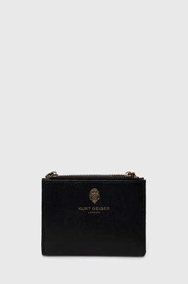 Kurt Geiger London portfel skórzany MINI PURSE SHOREDITCH damski kolor czarny 9342000109