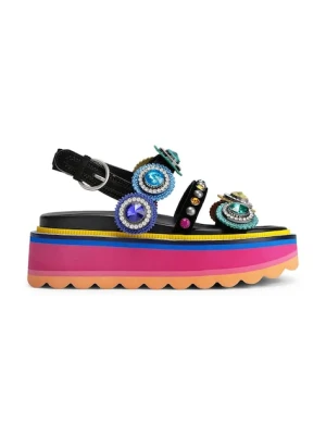 Kurt Geiger London sandały na platformie damskie skórzane Octavia Sling Flatform