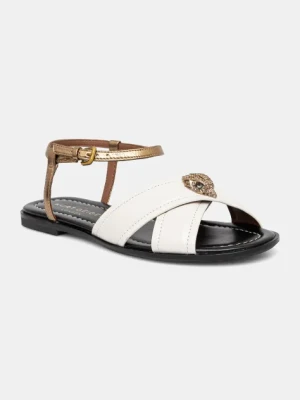 Kurt Geiger London sandały Orson Cross Flat Sandal damskie kolor beżowy 4369344309
