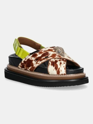 Kurt Geiger London sandały Orson Cross Strap Sandal damskie kolor czarny na platformie 9992239189