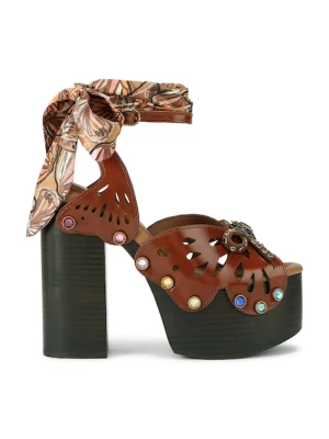 Kurt Geiger London sandały skórzane Butterfly Platform Sdl