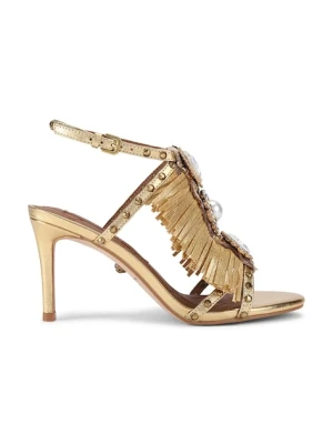Kurt Geiger London sandały skórzane Jewel Fringe Sandal