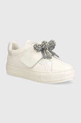 Kurt Geiger London sneakersy skórzane Laney Bow kolor biały 31567109