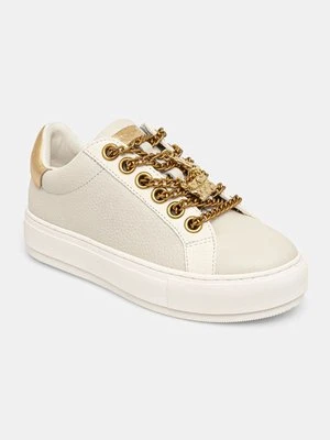 Kurt Geiger London sneakersy skórzane Laney Charm kolor beżowy 3941215109