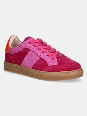 Kurt Geiger London sneakersy zamszowe Kensington Slim Cupsole kolor różowy 2007658209