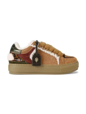 Kurt Geiger London sneakersy zamszowe Southbank Tag damskie kolor brązowy 493339209