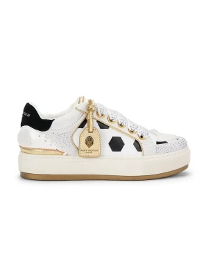 Kurt Geiger London Southbank Footy White/Blk sneakersy dziecięce skórzane