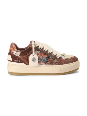Kurt Geiger London Southbank Tag sneakersy damskie skórzane brązowy