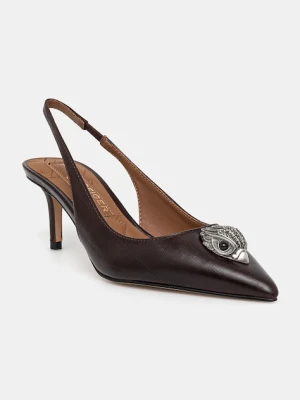 Kurt Geiger London szpilki Belgravia Sling Back kolor brązowy 9786930119