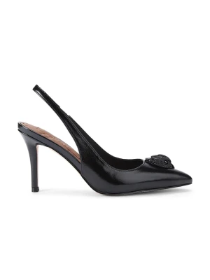 Kurt Geiger London szpilki skórzane Belgravia High Sling Dr Black Patent