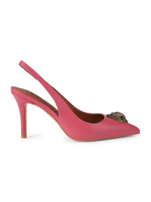 Kurt Geiger London szpilki skórzane Belgravia Sling 85 Pink Comb Leather