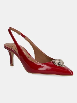 Kurt Geiger London szpilki skórzane Belgravia Sling Back kolor bordowy 9786950319