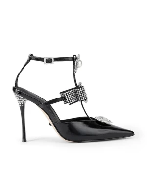 Kurt Geiger London szpilki skórzane Bow Point Gladiator Court