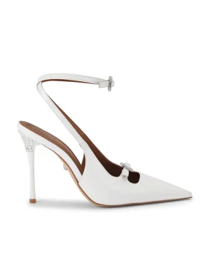 Kurt Geiger London szpilki skórzane Buckle Point Court White