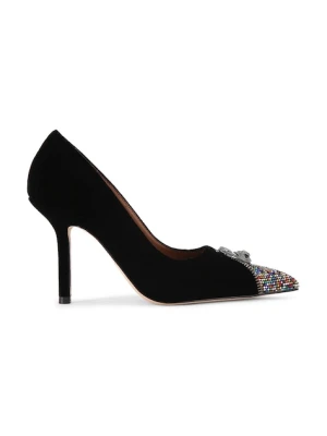 Kurt Geiger London szpilki zamszowe Zip Court kolor czarny 4987309789