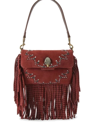 Kurt Geiger London torebka crossbody damska zamszowa OXFORD bordowy