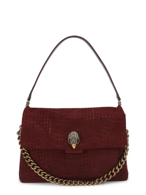 Kurt Geiger London torebka hobo damska zamszowa CELIA bordowy