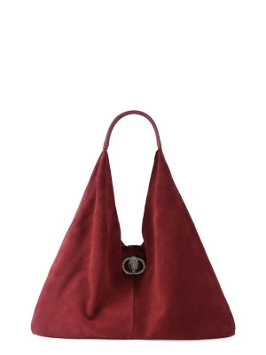 Kurt Geiger London torebka hobo damska zamszowa Chelsea bordowy