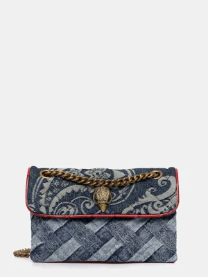 Kurt Geiger London torebka jeansowa KENSINGTON kolor niebieski 8885588069