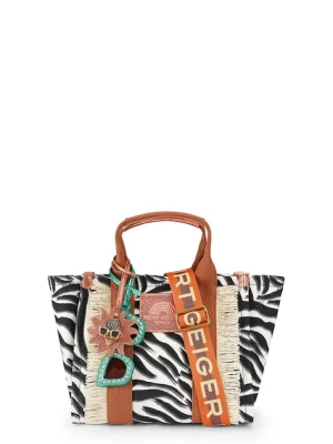 Kurt Geiger London torebka shopper damska bawełniana biały
