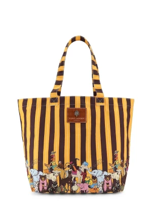 Kurt Geiger London torebka shopper damska bawełniana brązowy