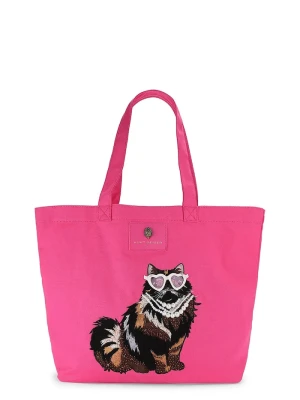 Kurt Geiger London torebka shopper damska bawełniana różowy