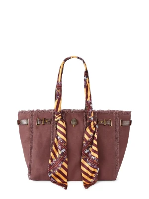 Kurt Geiger London torebka shopper damska bawełniana Sloane brązowy