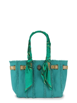 Kurt Geiger London torebka shopper damska bawełniana Sloane turkusowy