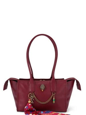 Kurt Geiger London torebka shopper damska skórzana SLOANE bordowy