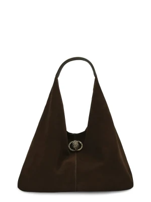 Kurt Geiger London torebka shopper damska zamszowa CHELSEA LG SLOUCH HOBO brązowy