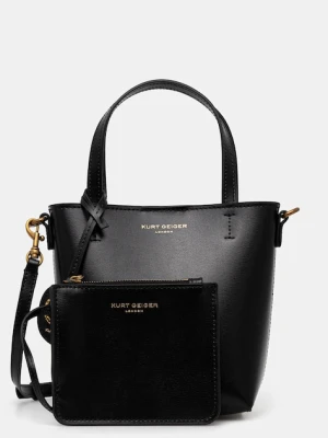 Kurt Geiger London torebka skórzana kolor czarny 4704800109